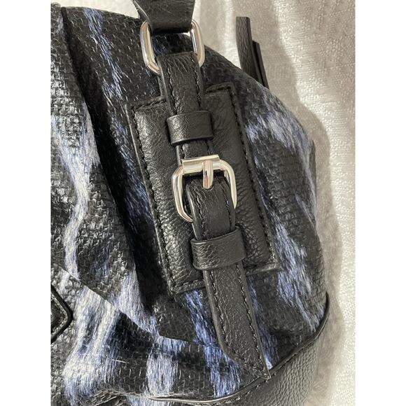 SIMPLY VERA WANG Faux Snakeskin Hobo Blue & Black purse Small - Picture 3 of 7